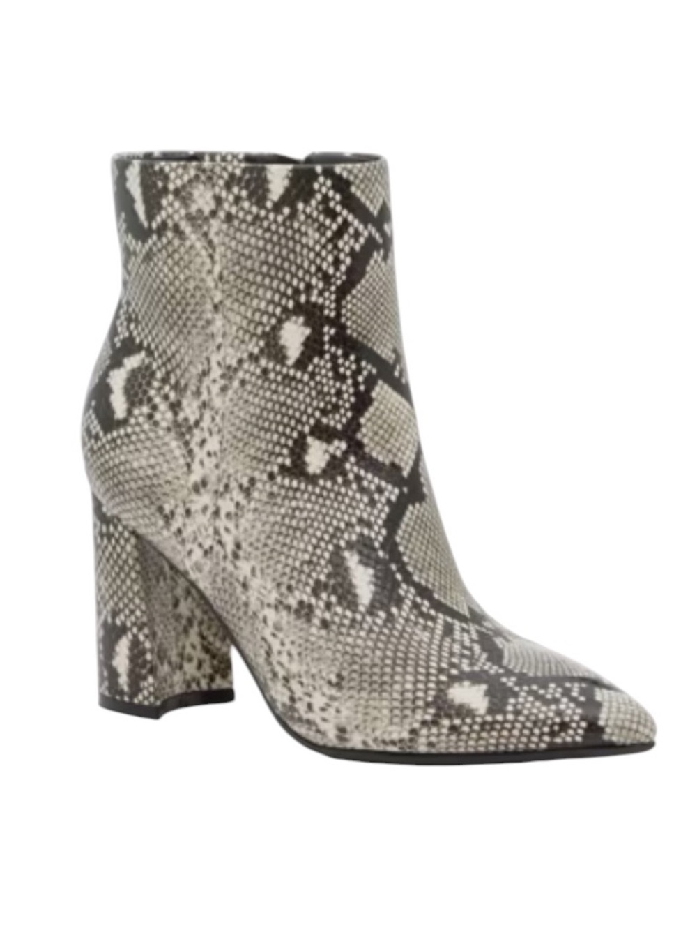 Marc Fisher Gaylen Bootie White/Black Snake Print Size 10